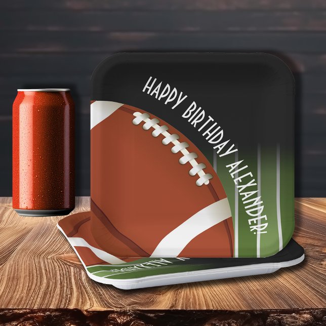 Football Field Birthday Paper Plate (Creator Uploaded)