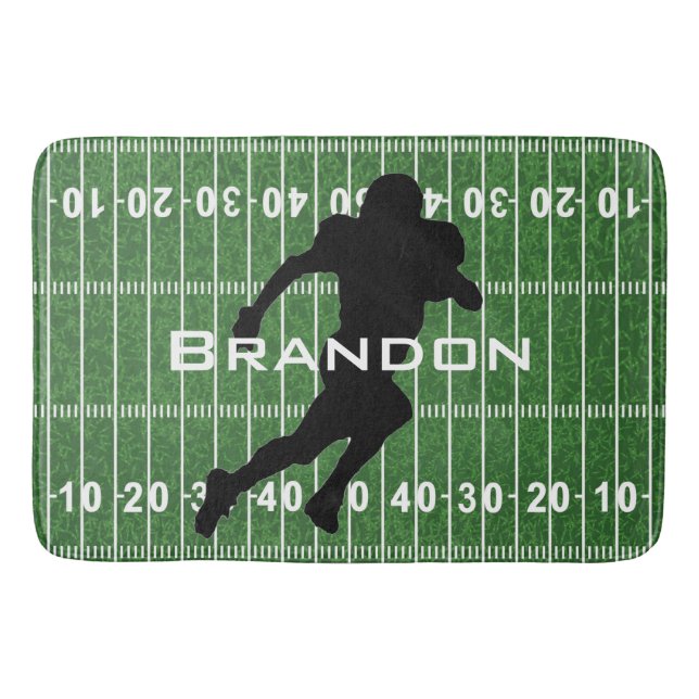Football Field Design Bath Mat (Front)