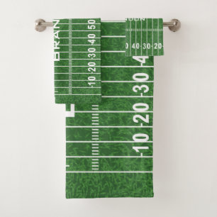 Football Field Design Bath Towel Set
