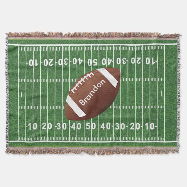 Football Field Design Throw Blanket (Front)