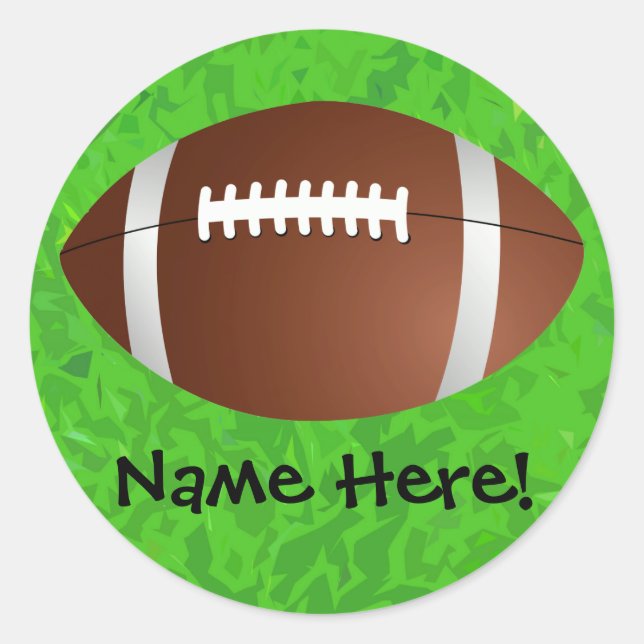 Football Field Junior Varsity Classic Round Sticker (Front)
