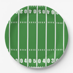 Football Field Paper Plate