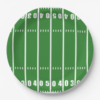 Football Field Paper Plate