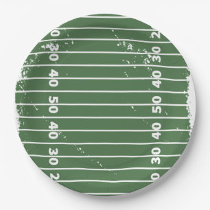 Football Field Paper Plate