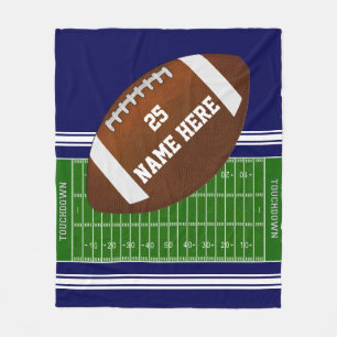 Football Field PERSONALIZE Football Fleece Blanket