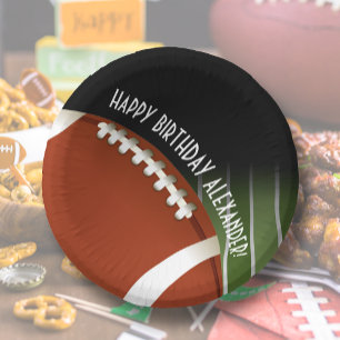 Football Field Personalized Paper Plate