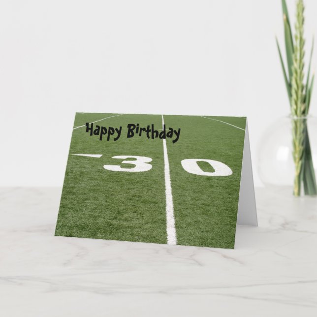 Football Field Thirty Card (Front)