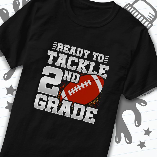 Football First Day 2nd Grade Back To School T-Shirt (Creator Uploaded)