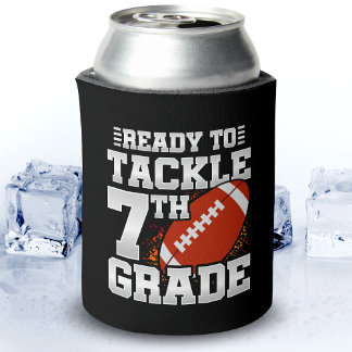 Football First Day 7th Grade Back To School Can Cooler