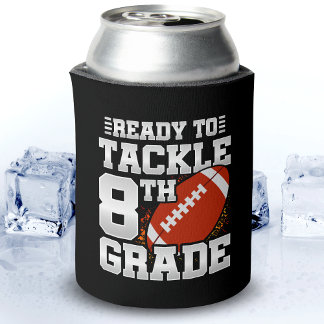 Football First Day 8th Grade Back To School Can Cooler