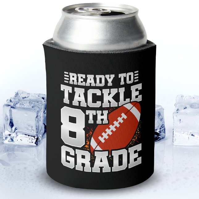 Football First Day 8th Grade Back To School Can Cooler (Creator Uploaded)