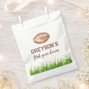 Football First Year Down 1st Birthday Party Favour Bags