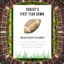 Football First Year Down 1st Birthday Party