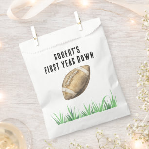 Football First Year Down Birthday Party Favour Bags