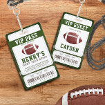 Football First Year Down Vip Pass Guest birthday ID Badge<br><div class="desc">Introducing our Exclusive 'First Year Down' VIP Pass 1st Birthday Invitation—an invitation that goes beyond tradition, transforming your celebration into an exclusive event inspired by the excitement of football. This invitation isn't just a card; it's a tangible token of the remarkable journey completed in the past year. Crafted with care,...</div>