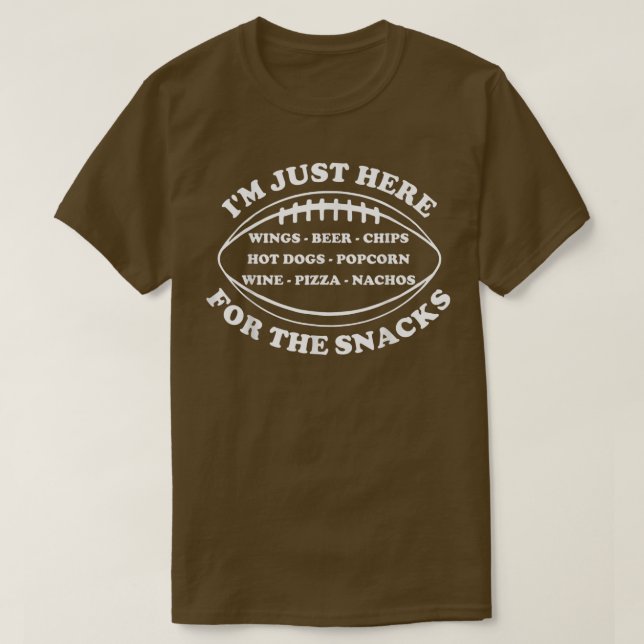 Football Food Beer Wings Wine Pizza Nachos Tacos T-Shirt (Design Front)