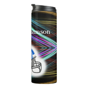 Football - Football and Helmet image - Personalize Thermal Tumbler