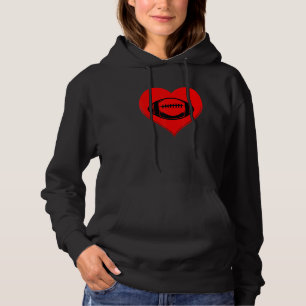 Football  Football Heart Valentine's Day Boys Girl Hoodie