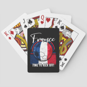 Football France Flag, French Flag Vintage Playing Cards