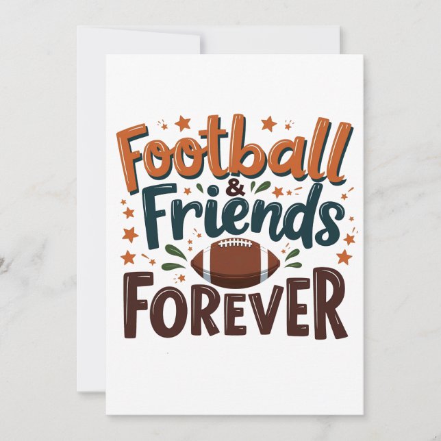 Football Friends Forever Fantasy Football Season  Invitation (Front)