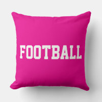 FOOTBALL Fun Athletic 70s Text On Chic Bright Pink