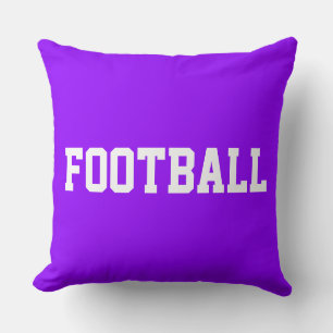 FOOTBALL Fun Athletic 70s Text On Cushion