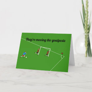 football fun "moving the goalposts" card