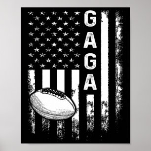 Football Gaga Sports Player America Flag Men Women Poster