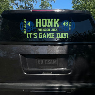Football Game Day Back Window Cling for SUV