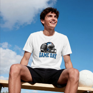 Football Game Day Helmet & Ball Sports T-Shirt