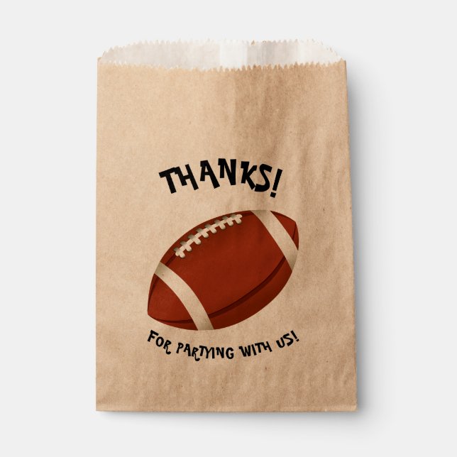 Football Game Day Super Sports Fan PERSONALIZE Favour Bags (Front)