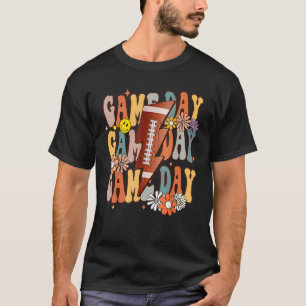 Football Game Day Team Sports Men Women Groovy Ret T-Shirt