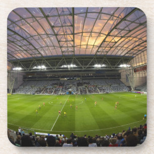 Football game, Forsyth Barr Stadium, Dunedin Coaster