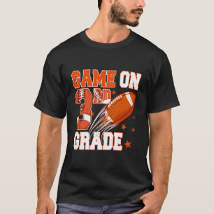 Football Game On 3Rd Grade First Day Of School Tea T-Shirt