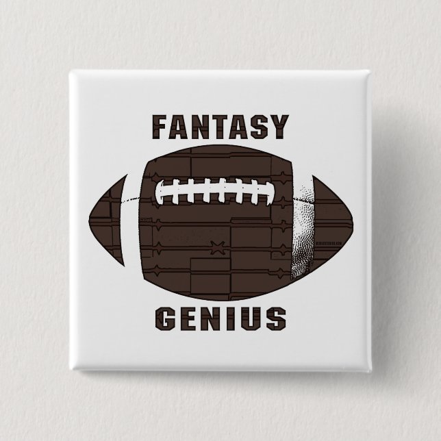 Football Genius by Mudge Studios 15 Cm Square Badge (Front)