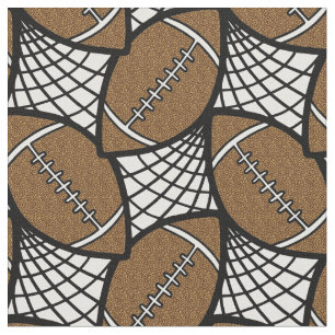 Football geometric doodle pattern fabric