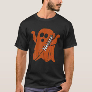 Football Ghost Trick Or Treat Funny Halloween T-Shirt