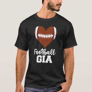 Football Gia Football Heart Grandma Gia T-Shirt