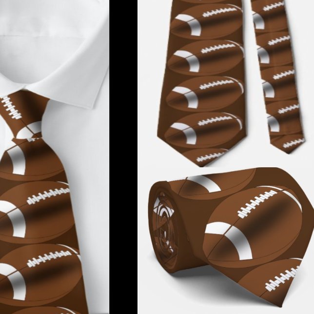 Football Gift - Football Neck Tie - Sports Necktie (Creator Uploaded)