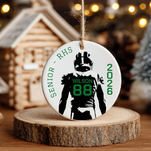 Football Gift, Team Gift, Football, Ceramic Tree Decoration
