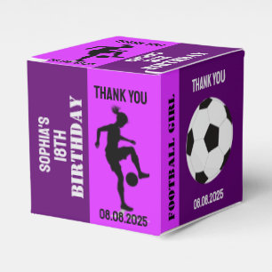 Football Girl, Football Player Gift, Birthday Favo Favour Box
