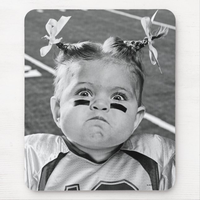 Football Girl Mouse Pad (Front)