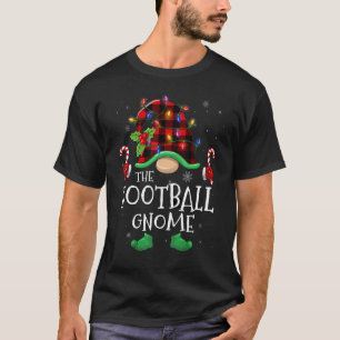 Football Gnome Buffalo Plaid Matching Family Chris T-Shirt