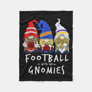 Football Gnomes Football With My Gnomies For Boys  Fleece Blanket