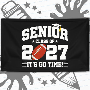 Football Graduation Go Time Senior Class of 2027 Banner