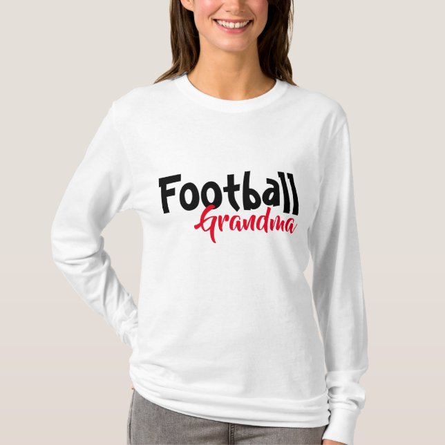 Football Grandma | Football Grandchild Gift T-Shirt (Front)