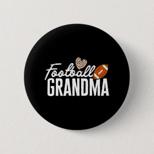 Football Grandma Football Player Leopard Football 6 Cm Round Badge