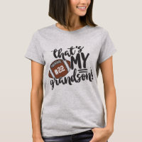Football Grandma That's My Grandson Jersey Number