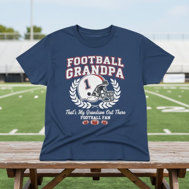 Football Grandpa That's My Grandson Out  T-Shirt (Creator Uploaded)