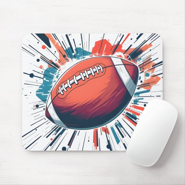 Football Graphic Mouse Pad (With Mouse)